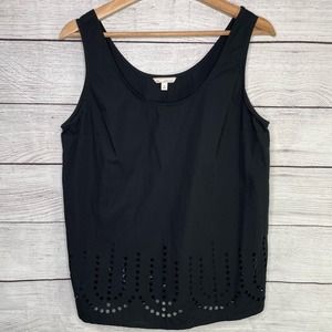 GAP Black Cutout Hem Sleeveless Tank Top M